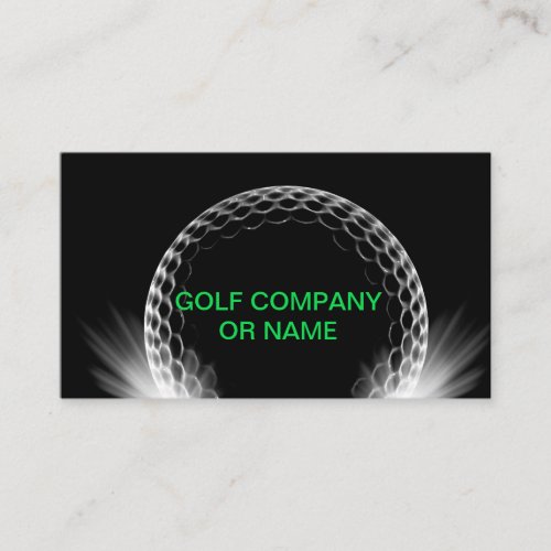 Golf Theme Trainer Instructor Business Card