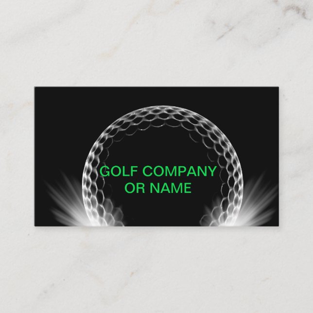 Golf Theme Trainer Instructor Business Card (Front)