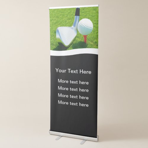 Golf Theme Vertical Budget Promotional Sign Banner