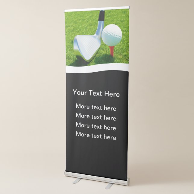 Golf Theme Vertical Budget Promotional Sign Banner (3/4)