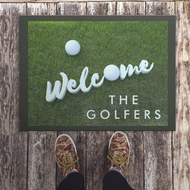 Golf Theme Welcome the Golfers Doormat (Welcome the Golfers doormat perfect for your door)