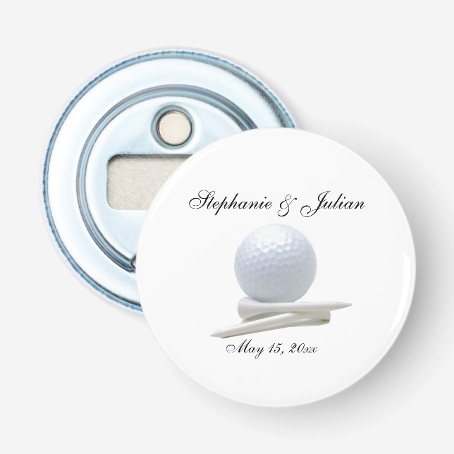 Golf Theme White  Bottle Opener (Front)