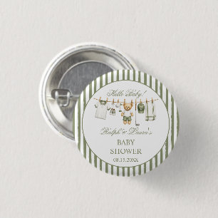 Golf Themed Bear Baby Shower Button