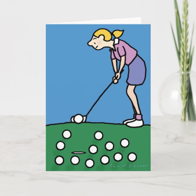 Golf-themed birthday card  (Front)