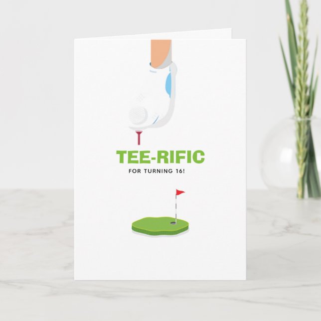 Golf Themed Birthday Card (Front)