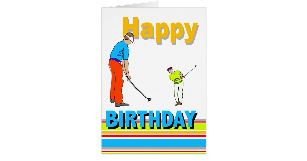 Golf Themed Birthday Card | Zazzle