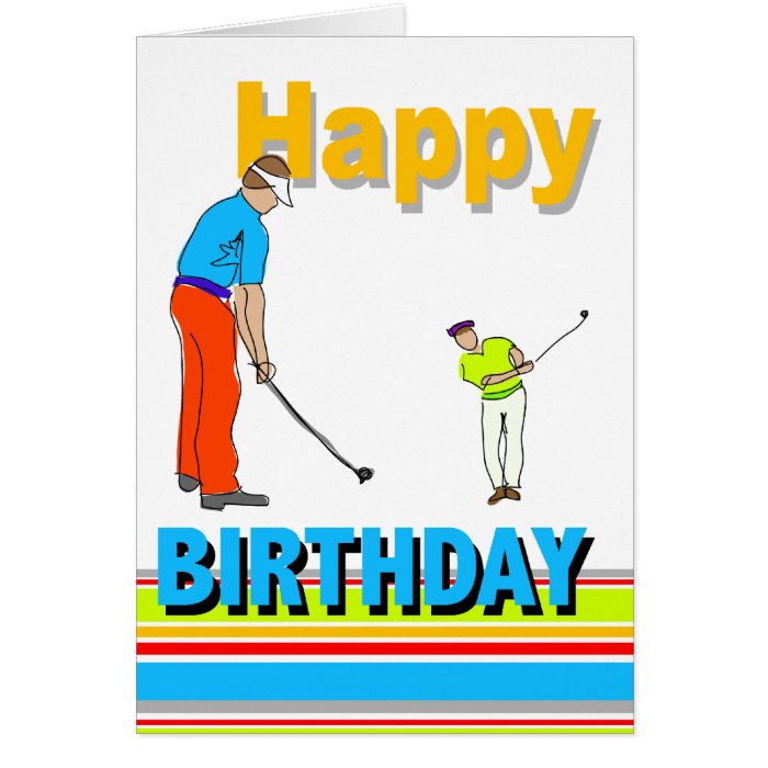 Golf Themed Birthday Card Zazzle