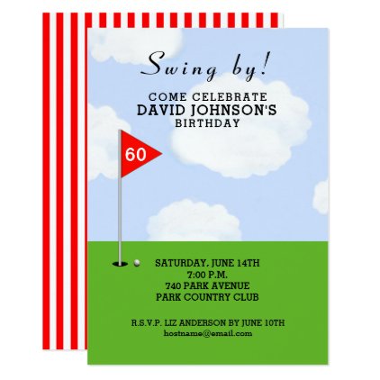 golf-themed birthday card