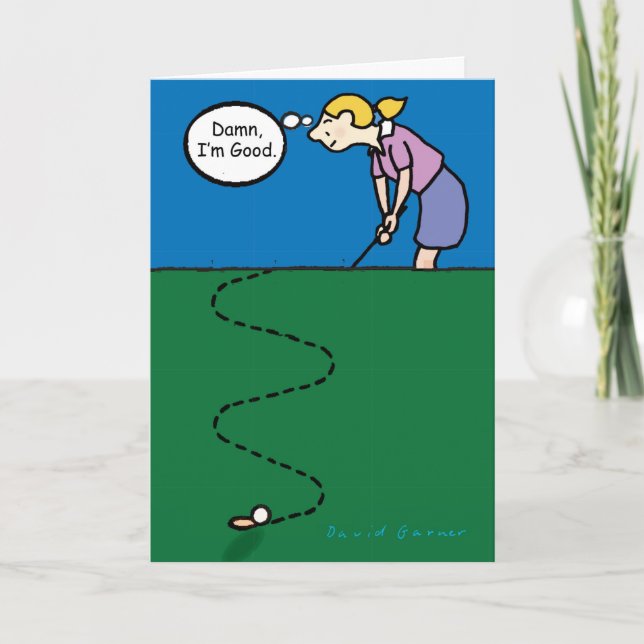 Golf-themed birthday card (Front)