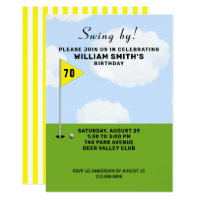 golf-themed birthday event invitation