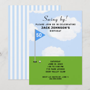 Golf Themed Birthday Invitation