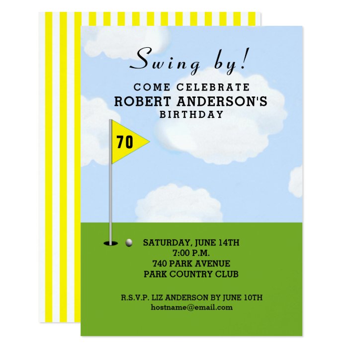 golf-themed birthday invitation | Zazzle.com