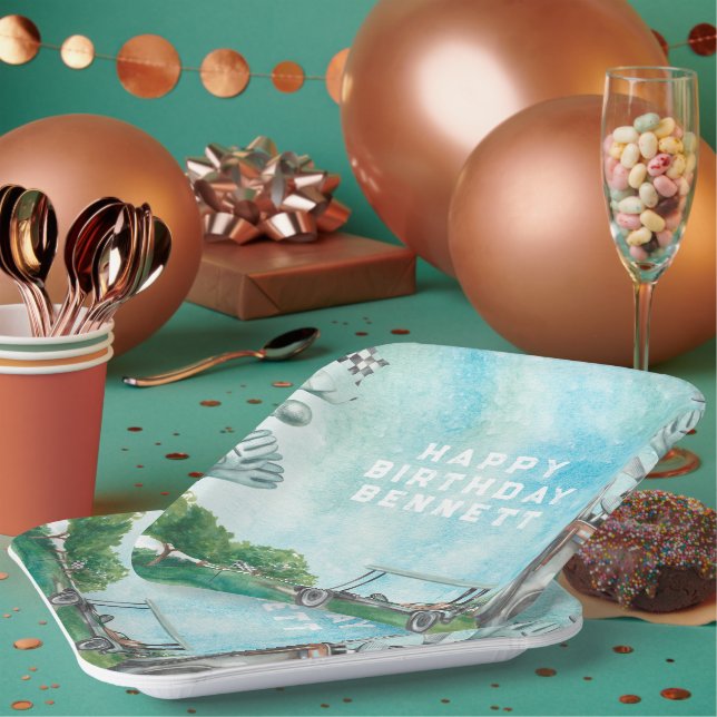 Golf Themed | Birthday Par-Tee Paper Plates (Multi)