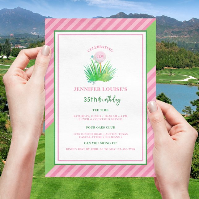 Golf-Themed Birthday Party Invite for Her (Creator Uploaded)