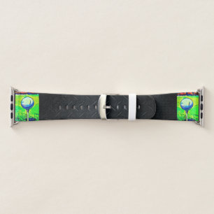 Golf Themed Black Diamond Plate Apple Watch Band