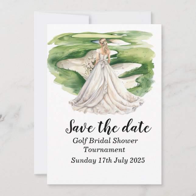 Golf-Themed Bridal Shower Invitation – Fore  (Front)