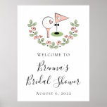 Golf Themed Bridal Shower Wedding Welcome Sign at Zazzle