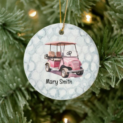 Golf themed Christmas gifts for Golfer Ceramic Ornament