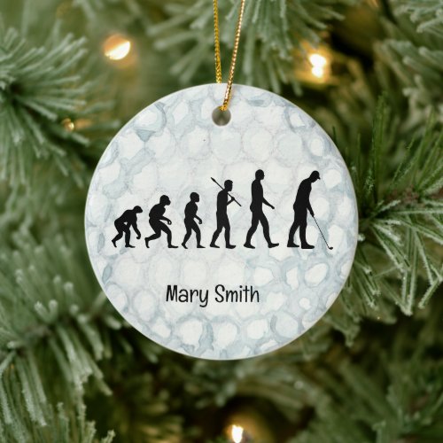 Golf themed Christmas gifts for Golfer Ceramic Ornament