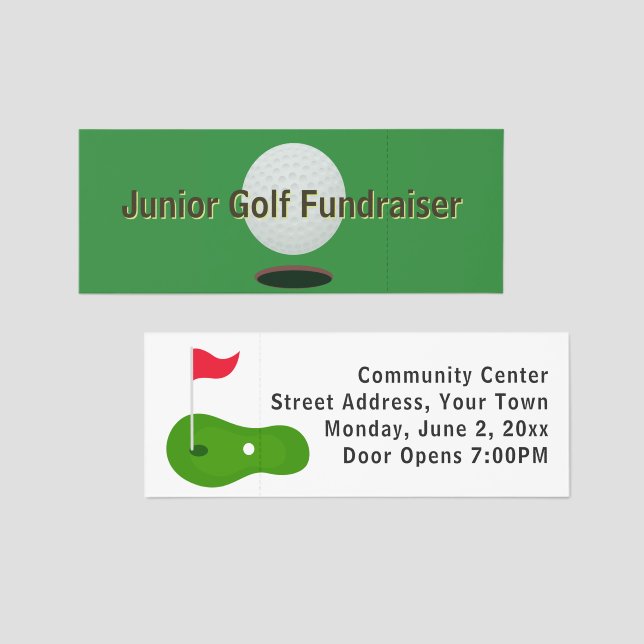 Golf Themed Event Ticket (Front/Back)