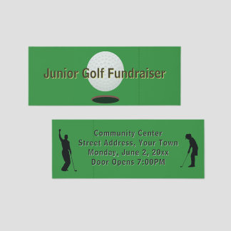 Golf Themed Event Ticket