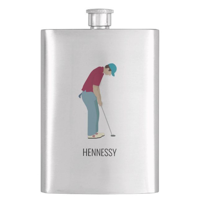 Golf Themed  Flask (Front)