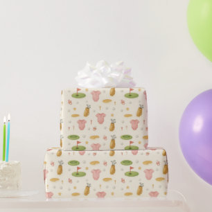 Golf themed for Baby Shower Girl  Wrapping Paper