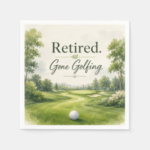 Golf themed for Golfer Retirement Party Napkins