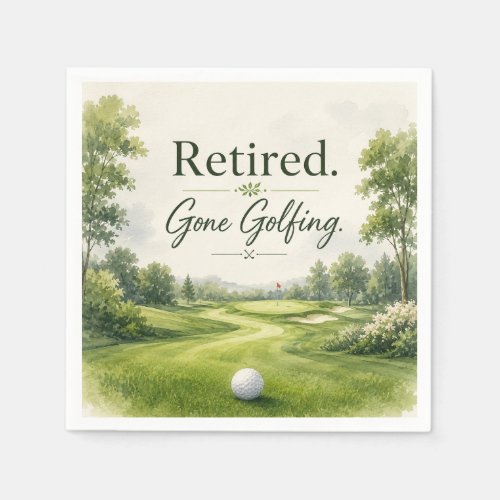 Golf themed for Golfer Retirement Party  Napkins