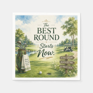 Golf themed for Golfer Retirement Party Napkins