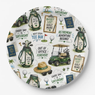 Golf themed for Golfer Retirement Party Paper Plates