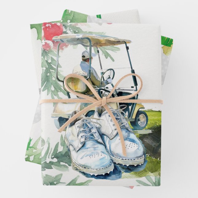Golf themed for golfer  wrapping paper sheets (In situ)