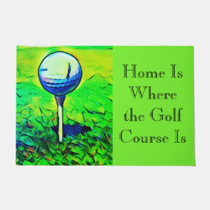 Golf Themed Home is Where the Golf Course Is Mat