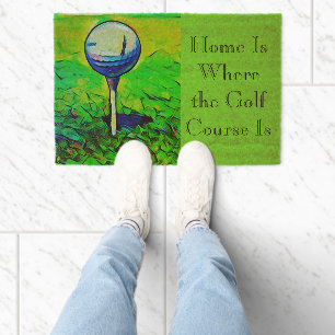 Golf Themed Home is Where the Golf Course Is Mat