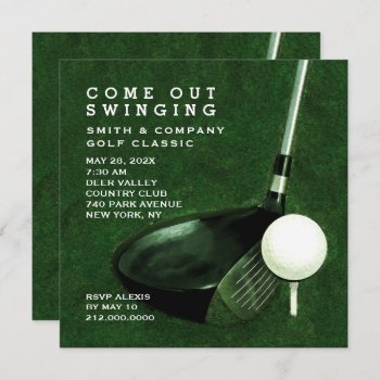 Golf Themed Invitation by partygames at Zazzle