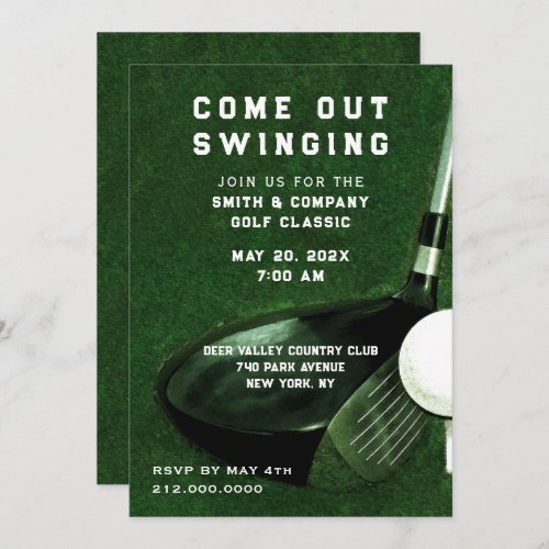 Golf Themed Invitation