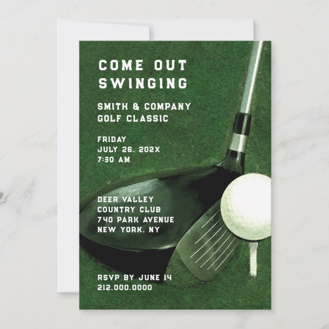 Golf Themed Invitation (Front)