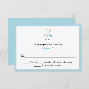 Golf Themed Monogrammed Wedding RSVP