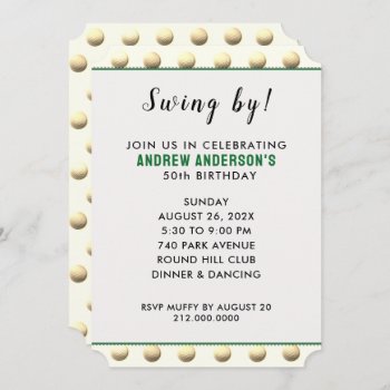 Golf Themed Party Invitation by surpriseshop at Zazzle