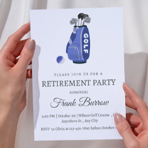 Golf Themed Retirement Invitation