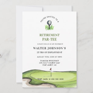 Golf Themed retirement PAR- TEE Invitation