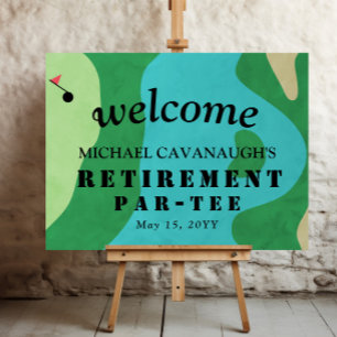 Golf Themed Retirement Par-Tee Welcome Foam Board