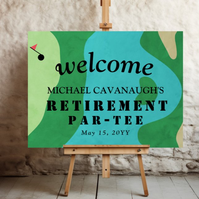 Golf Themed Retirement Par-Tee Welcome Foam Board (Creator Uploaded)