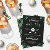 Golf Themed Retirement Party Greenery Black