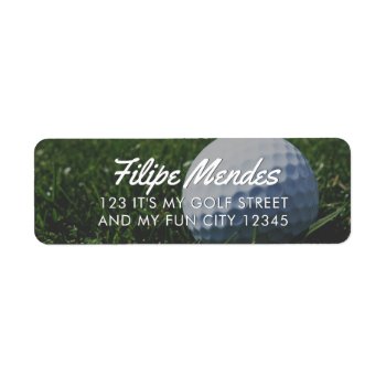 Golf Themed Sports Nice Modern Cool Decorative Label by red_dress at Zazzle