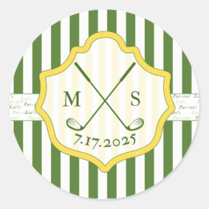 Golf Themed Sticker Custom Crest