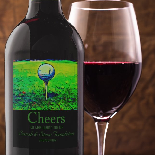 Golf Themed Wedding Wine Labels (Creator Uploaded)