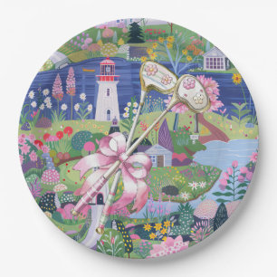 Golf themed with golf club paper plates