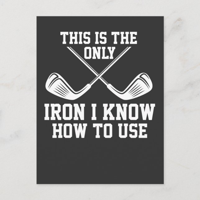 Golf - This Is The Only Iron Postcard (Front)