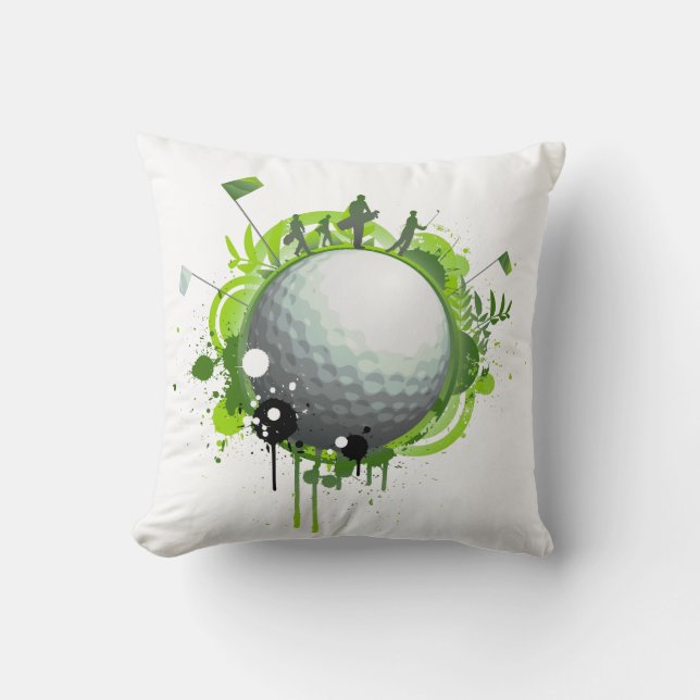 Golf Throw Pillow (Front)